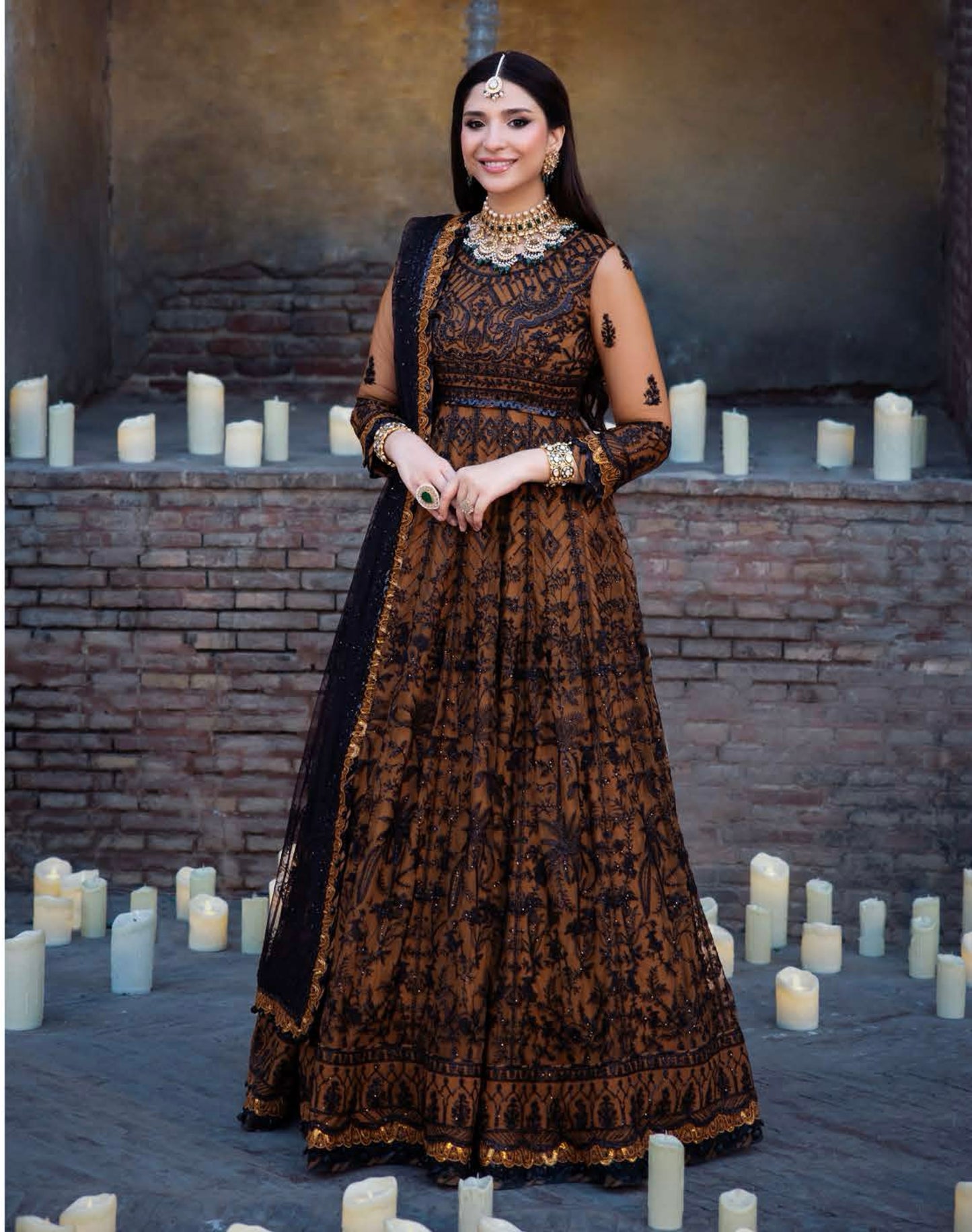 Asim Jofa VASL Collection | AJYV-08 (Rust & Black)