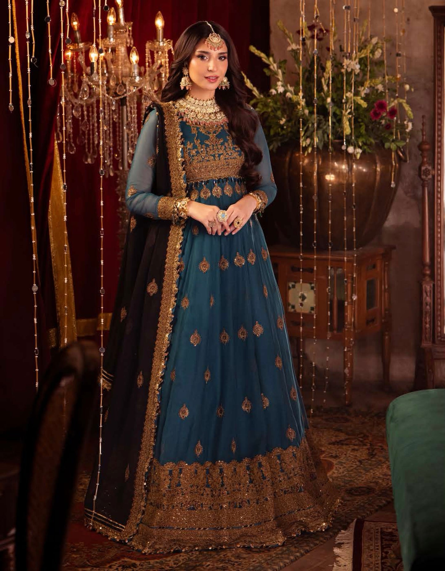 Asim Jofa VASL Collection | AJYV-09 (Teal Blue)