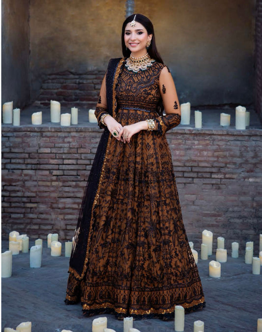Asim Jofa VASL Collection | AJYV-08 (Rust & Black)